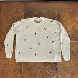 NWT Madewell Bow Jacquard Pullover Sweater size S